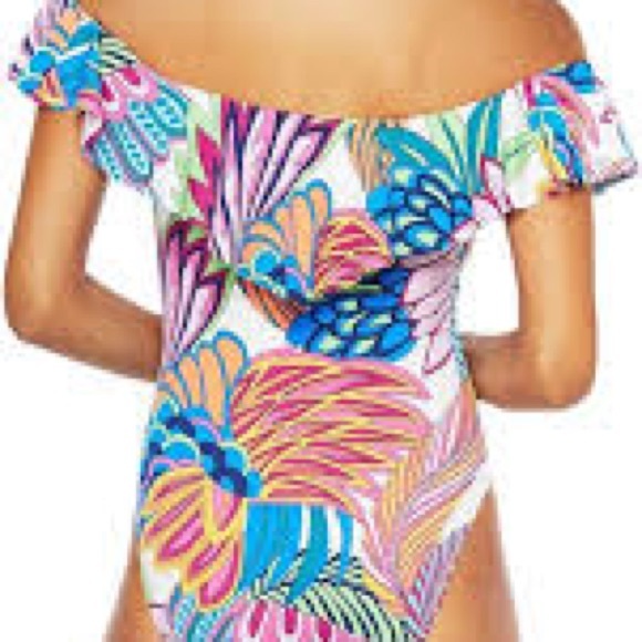 22. Trina Turk Ruffle Swimsuit - Picture 2 of 9